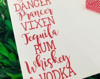 Holiday | Slab Notepad | Dasher Dancer Prancer Vixen