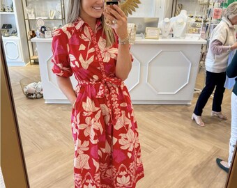 Skyla Chilli Floral Dress