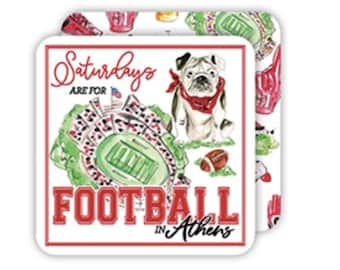 Saturday's are for Football in Athens Coasters | Set of 20