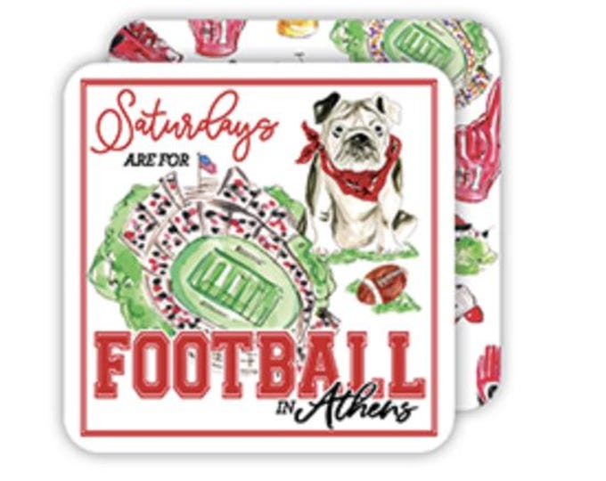 Featured listing image: Saturday's are for Football in Athens Coasters | Set of 20