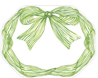 Lime Green Bow Die-Cut Placemat | Table Decor