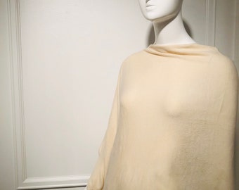 Monogram Cream Poncho