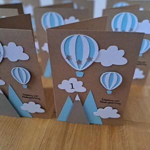 Einladung zum Kindergeburtstag | Heißluftballon