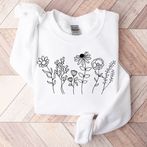 Boxer Dog Botanist Flower Sweatshirt