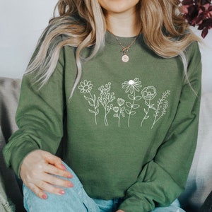Boxer Dog Botanist Flower Sweatshirt main image 1