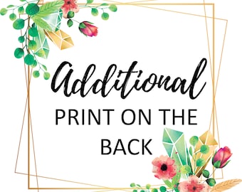 Additional print on the back or sleeve