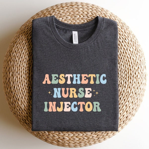 Nurse Shirt Aesthetic Nurse Graphic Tees Retro Syringe Injection T-shirt Nurse Life Nursing Tshirt Filler Injector Plastic Surgeon 2157-2 F