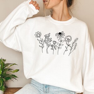 Boxer Dog Botanist Flower Sweatshirt main image 0