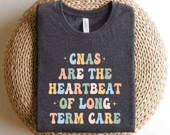 Funny CNA Heartbeat Tshirts Nurse Life Tees Nursing Graduation Doctor Appreciation Medical Assistant T-shirts Long Term Care 2200-2 F