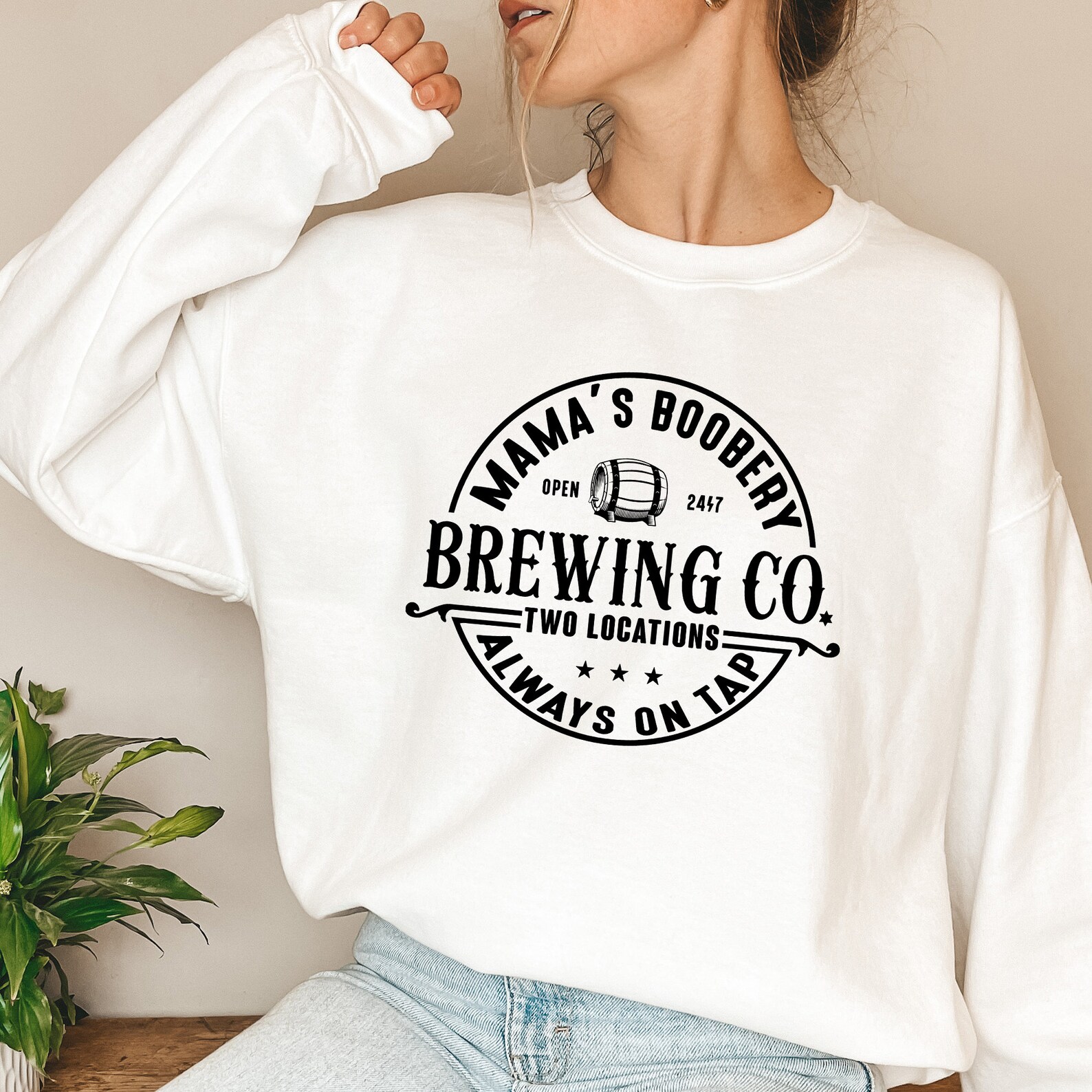 Breastfeeding Sweatshirt Mamas Boobery Crewneck Sweatshirt Etsy