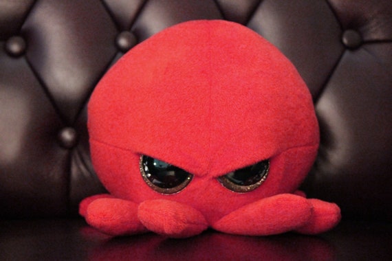 grumpy octopus plush