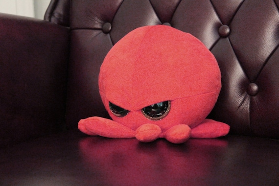 Very Cute Grumpy Little Octopus Plush 