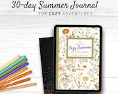 Summer Cozy Adventure Journal - Digital Journal - Printable PDF Journal - 30-day Summer Adventures