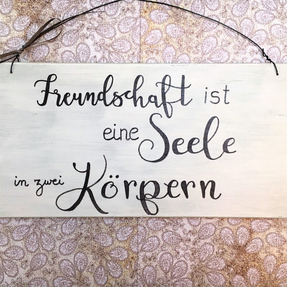 » Türschild Dekoschild « Freundschaft ist wie Whisky ..