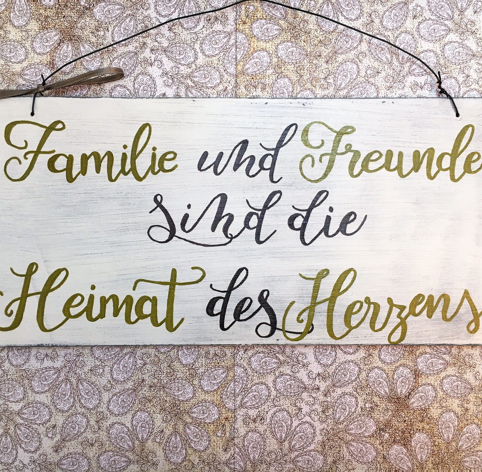 Holzschild Deko Schild mit Spruch Familie und Freunde Etsy