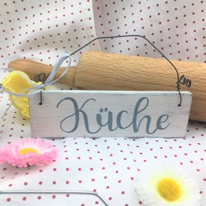 Holzschild, handbemalt, Türschild Küche, Geschenk zur Hauseinweihung, Einzug, Umzug, Shabby, Küchentür, maritime Deko für die Küche, edel Bild 6