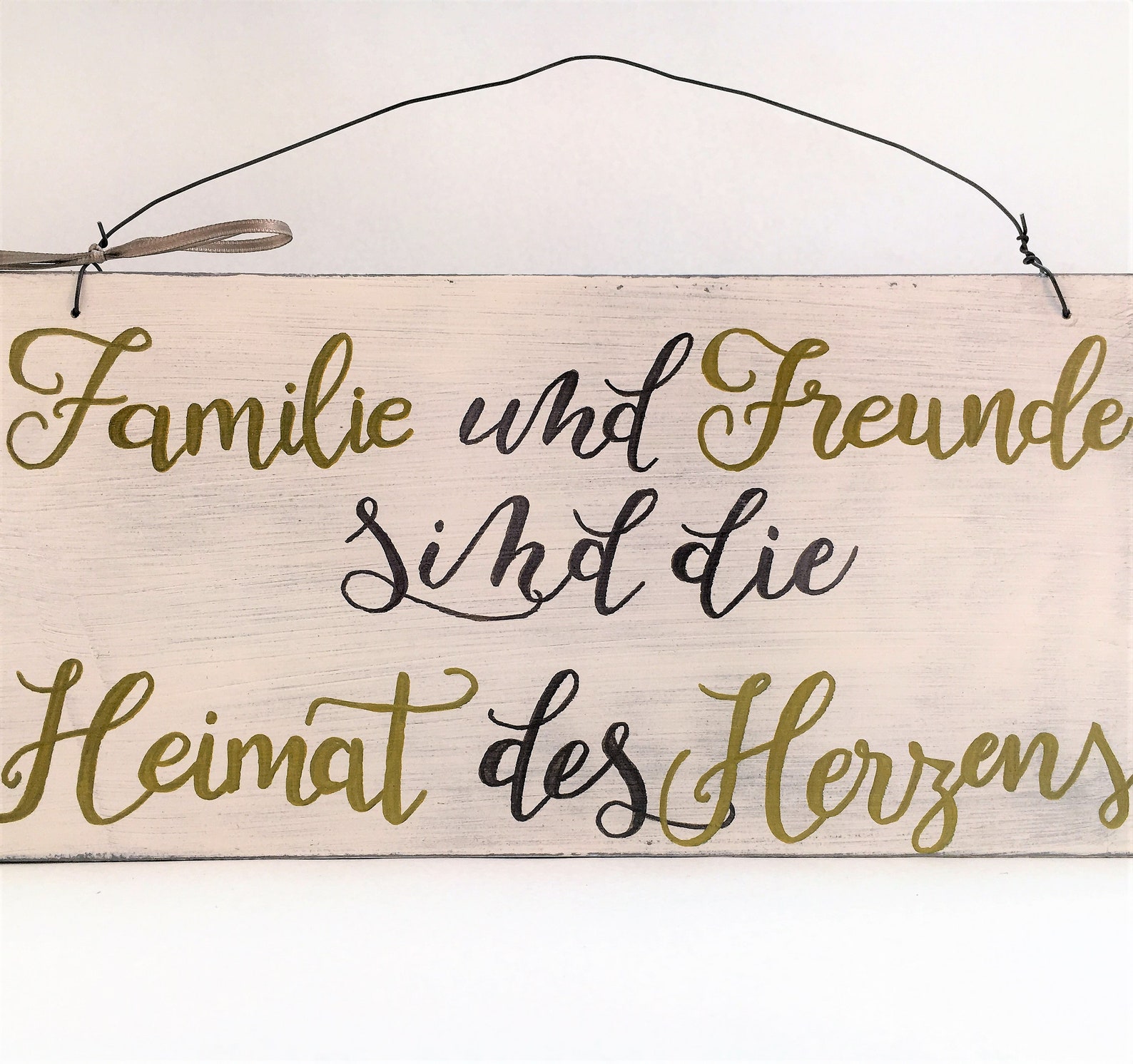 Holzschild Deko Schild mit Spruch Familie und Freunde Etsy