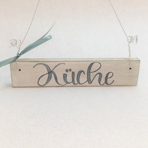 Holzschild, handbemalt, Türschild Küche, Geschenk zur Hauseinweihung, Einzug, Umzug, Shabby, Küchentür, maritime Deko für die Küche, edel Bild 5