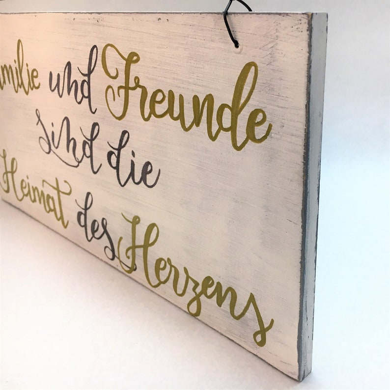 Holzschild Deko Schild mit Spruch Familie und Freunde Etsy.de