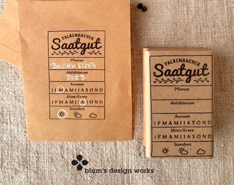 PERSONALIZED Seed Stamp | Seed Packet Stamp | Gift for Gardeners