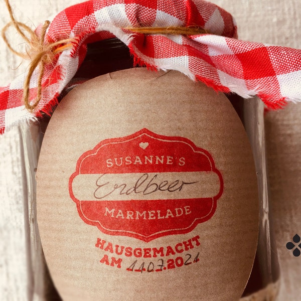 personalisierbarer Marmelade Stempel