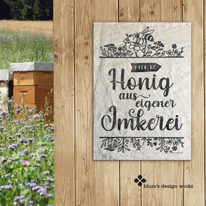 honey sale sign | weatherproof | Honey sign A4 | sign for beekeepers | not personalised