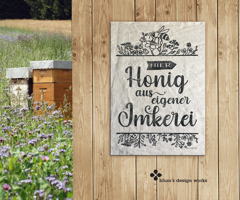 honey sale sign weatherproof Honey sign A4 sign for beekeepers not personalised image 1