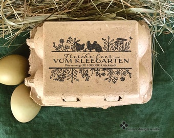 Stamp for egg cartons | customizable stamp for eggs of garden chickens