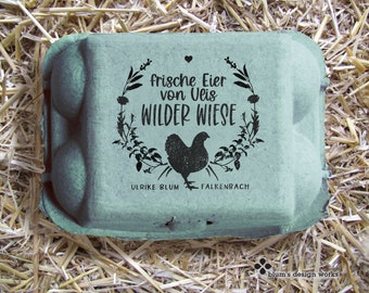 Egg carton stamp | customizable farm logo | chicken stamp