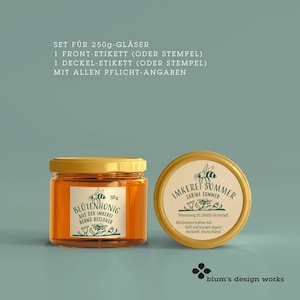 Label for 250 g honey jars | Stamps, print templates or ready-made labels
