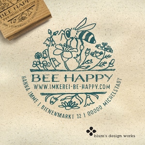 Imker Logo | Adress-Stempel | Stempel für Honig-Deckel | Druckdaten oder Bild Social Media