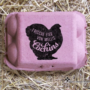 Postzegels voor Cochin eierdozen | gepersonaliseerde kip stempel | Cadeau voor Cochin houder |