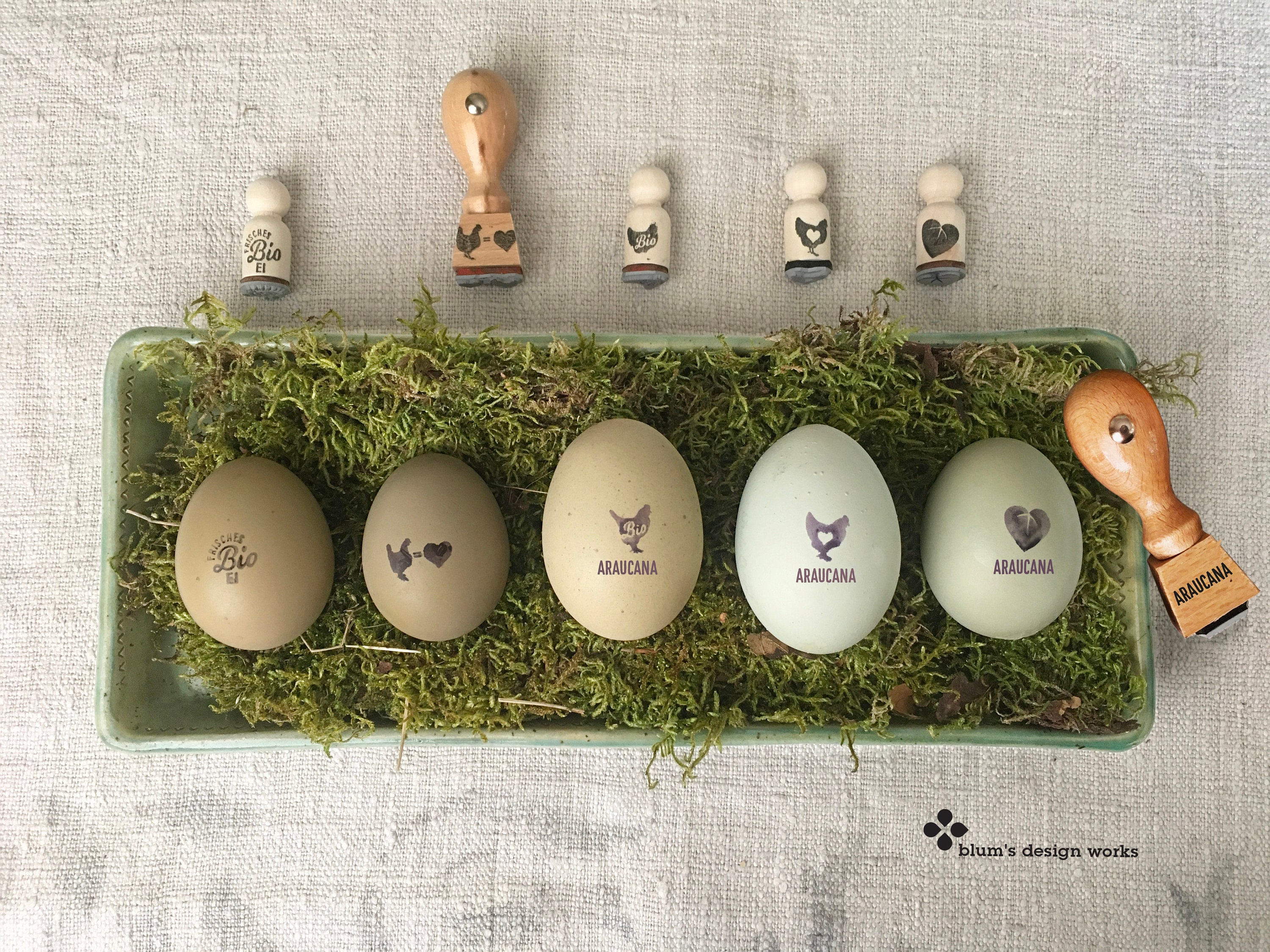 Egg Stamp set of 2 Stamp for eggs Motif & text stamp for Etsy