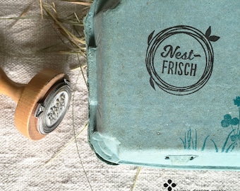 Stamp "nest-fresh" | Freshness stamp for egg cartons | Gift for chicken keepers