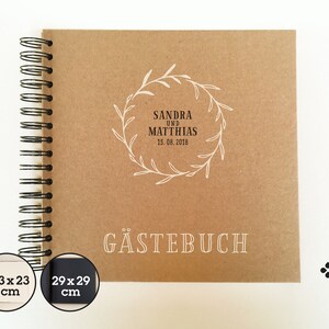 Wedding guest book personalized stamp image 1