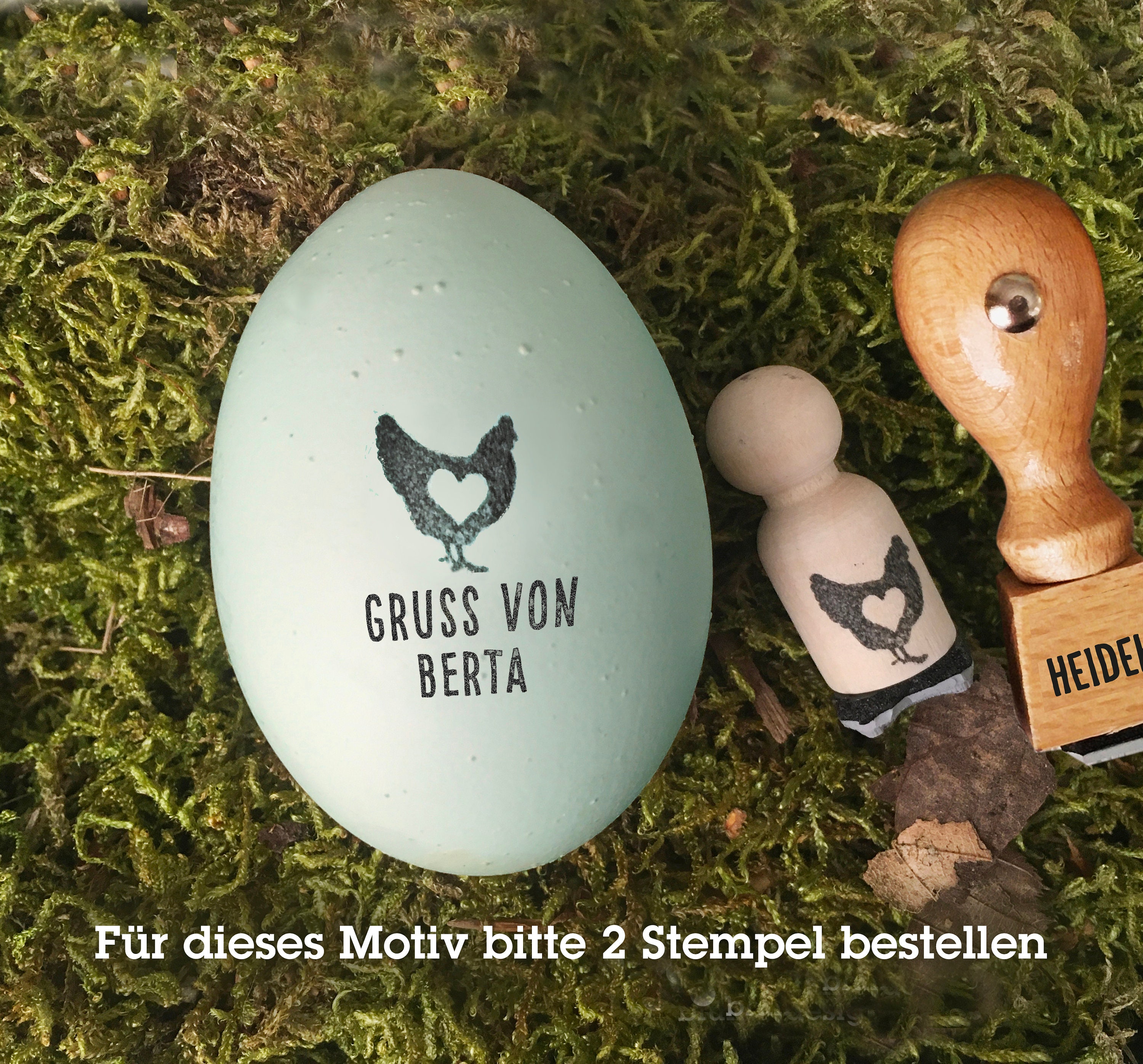 Eierstempel PERSONALISIERT Stempel für Eier mit Huhnname, Haltername oder  Name des Hofes - Etsy.de