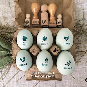 Eierstempel | Stempel voor eieren | Motief- en tekststempels om uit te kiezen | NIET GEPERSONALISEERD
