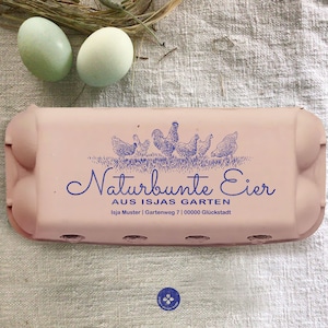 Egg carton stamp | Free-range chicken egg carton stamps