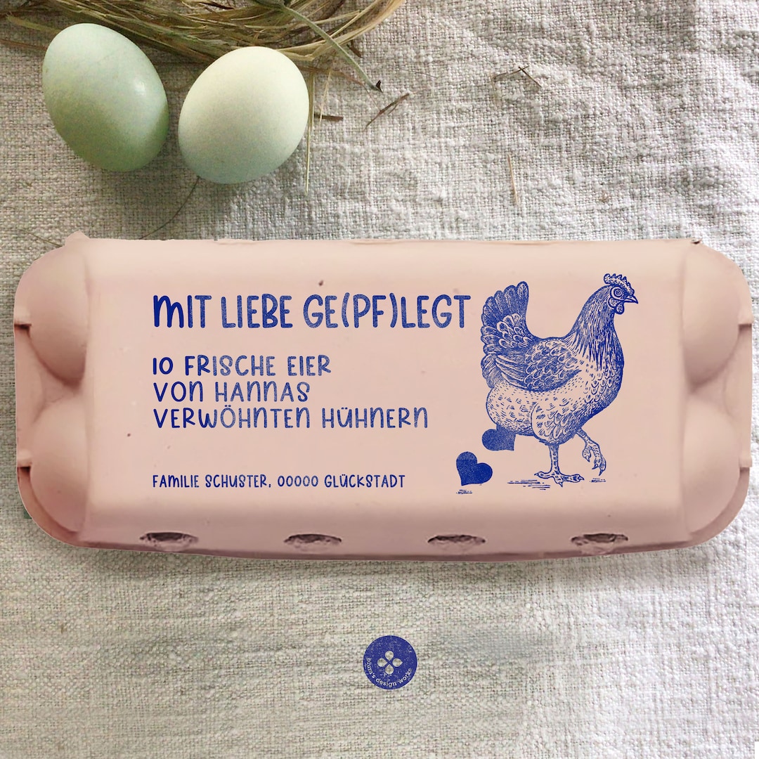 Stempel für Eierkartons Stempel für Eier aus liebevoller Haltung