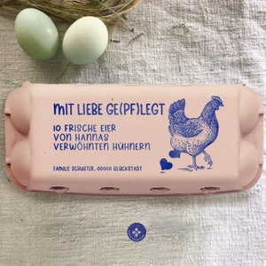 Stamp for egg cartons | Stamp for lovingly raised eggs
