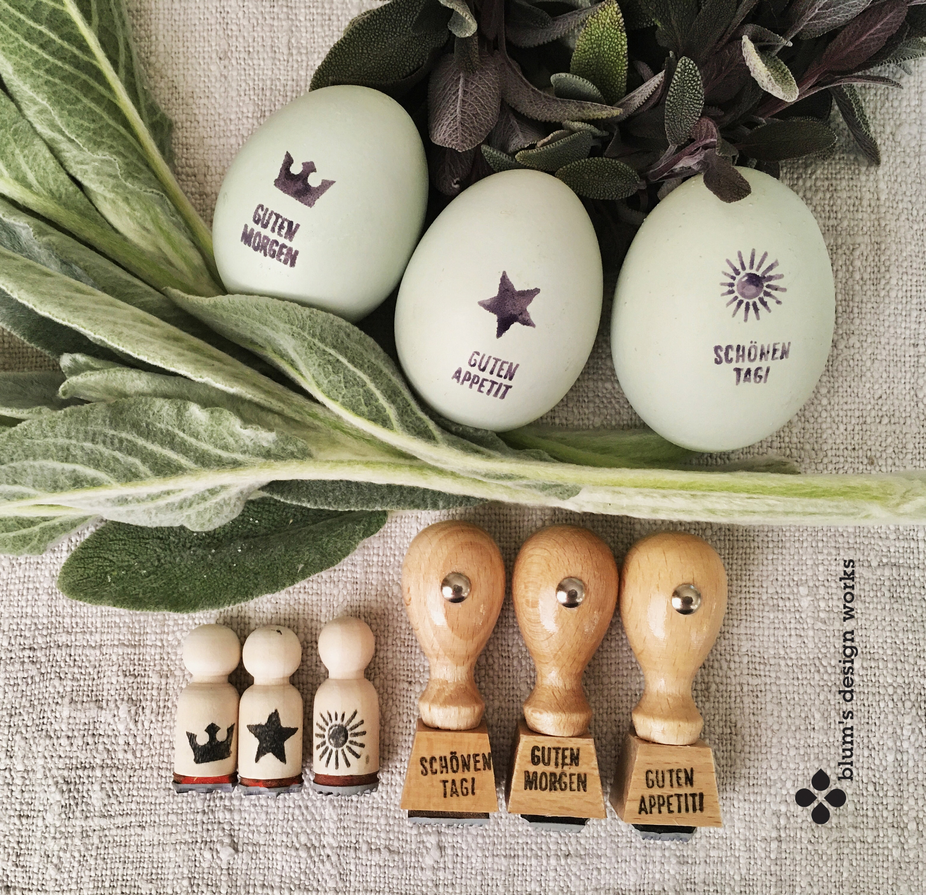 Egg Stamp set of 2 Stamp for eggs Motif & text stamp for Etsy