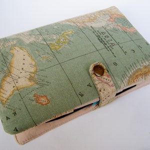 Reisetagebuch Organizer Weltkarte mit Notizbuch