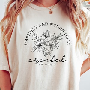 Christian Shirt Bible Verse Shirt for Christian Clothing Faith Based Shirt Bible Quote Psalm Shirt Jesus Tshirt Faith Shirt Comfort Colors