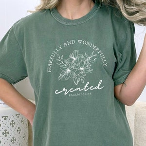 Christian Shirt Bible Verse Shirt for Christian Clothing Faith Based Shirt Bible Quote Psalm Shirt Jesus Tshirt Faith Shirt Comfort Colors