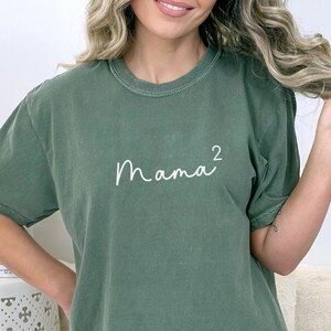 Custom Mama Shirt Comfort Colors Personalized Mama Shirt Mothers Day Gift New Mom Gift Personalized Gift for Mom Mama Tees Mama Squared Tee