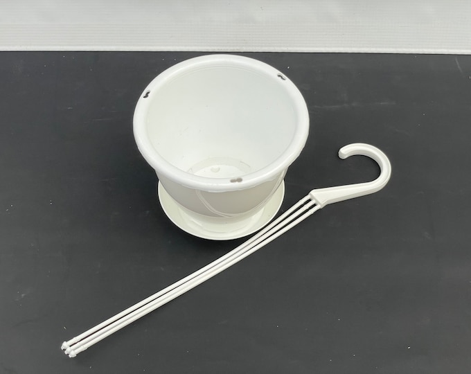 4" Hanging Basket - White