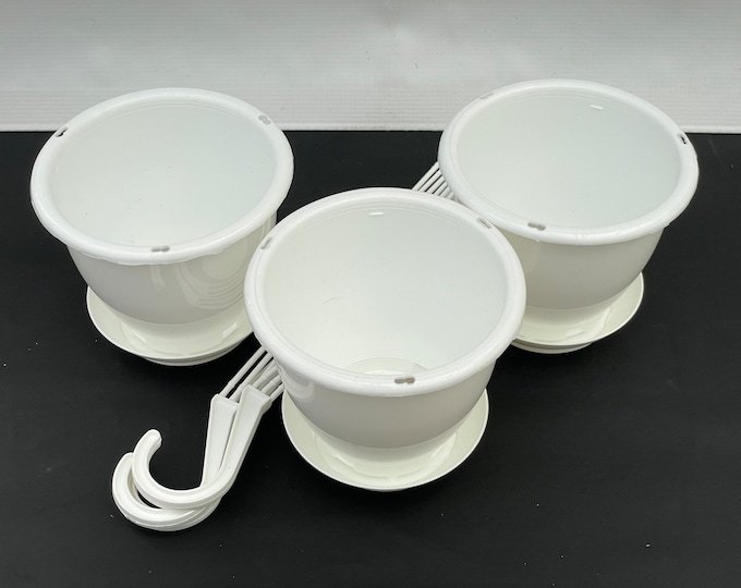 4" Hanging Basket - 3 Pack White or Black