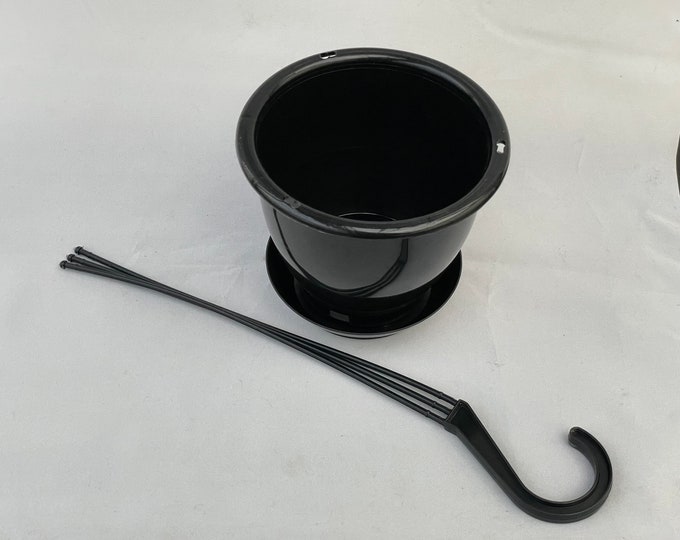 4" Hanging Basket - Black