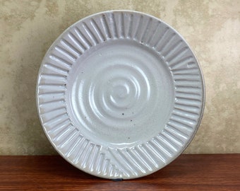 Fluted White Shino Plate - 7in Plate - Pottery Dinner Plate - Handmade Decorative Plate - Ceramic Dessert Plate - Highfire Pottery
