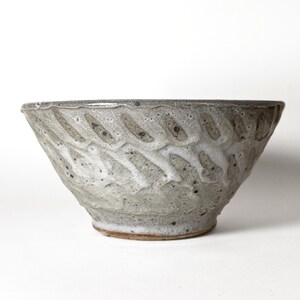 Black and White Textured Shino Bowl - Handmade Ceramic Bowls - Handmade Pottery Bowl - Highfire Pottery - Perfect Handmade Gift